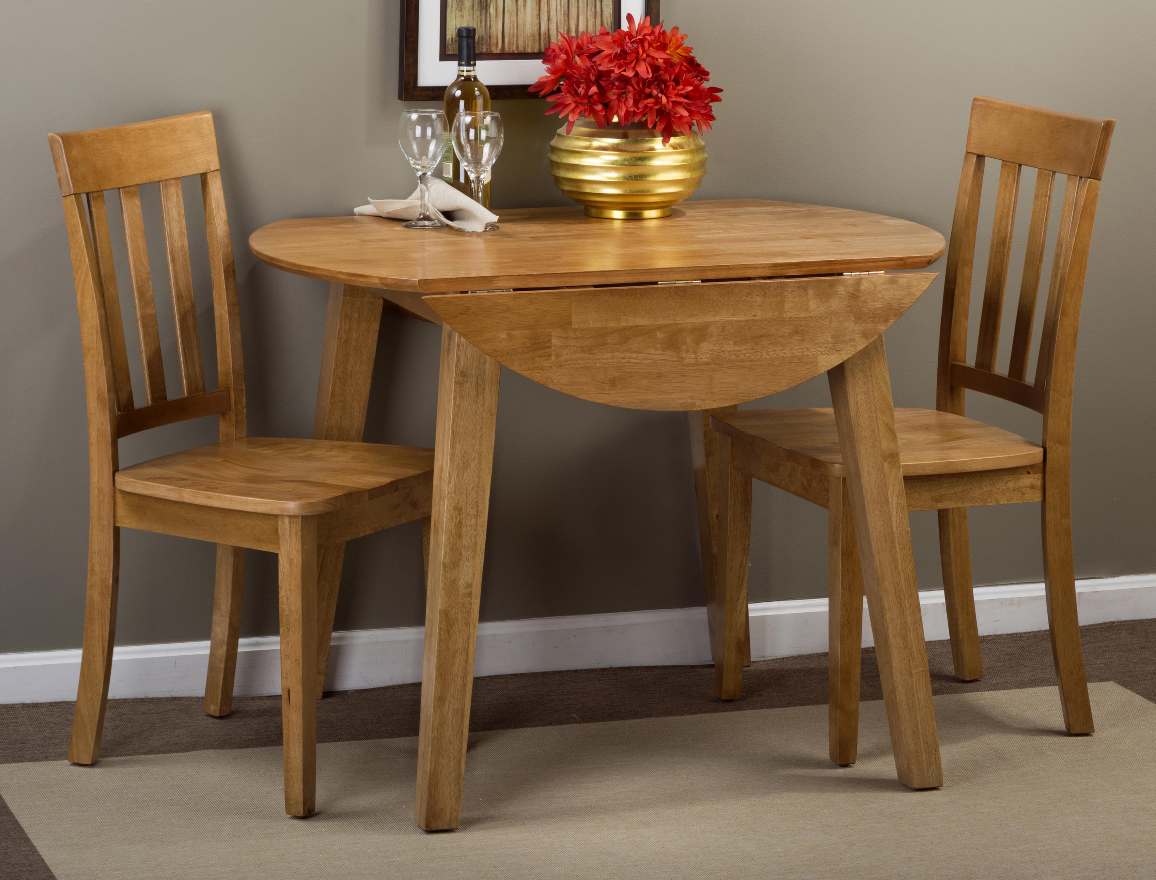 Round drop leaf table and 4 chairs deals